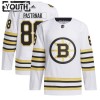 Boston Bruins Trikot 100th Anniversary David Pastrnak Adidas 2023-24 Weiss Authentic - Kinder